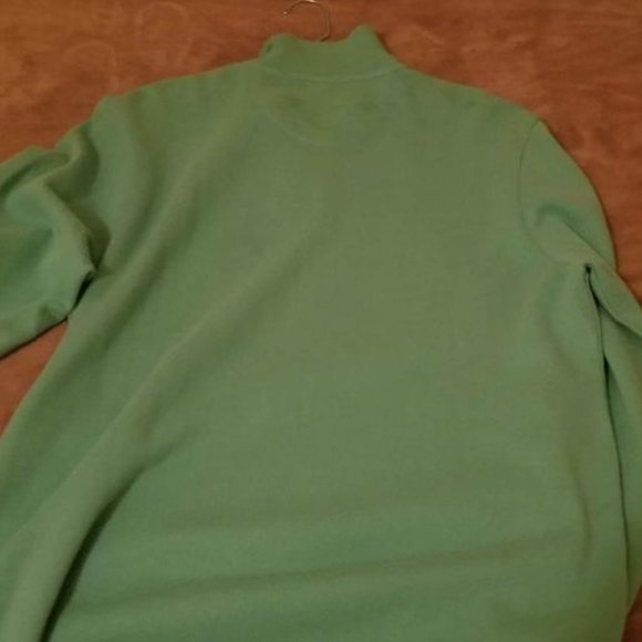 Chaps Ralph Lauren 1/4 Zip Pullover (M - Lime Green) - Picture 3 of 4